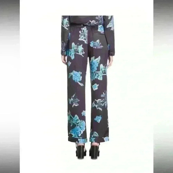 The Kooples 90’s Flower Pants. Blue/black formal. Size 1/small. - Picture 5 of 12